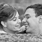 Hochzeitsfoto: Schwarz-Weiss-Portrait