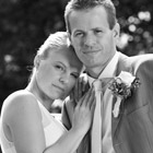 Hochzeitsfoto: Schwarz-Weiss-Portrait