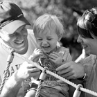 Schwarz-Weiss-Fotografie - Familienportrait Outdoor